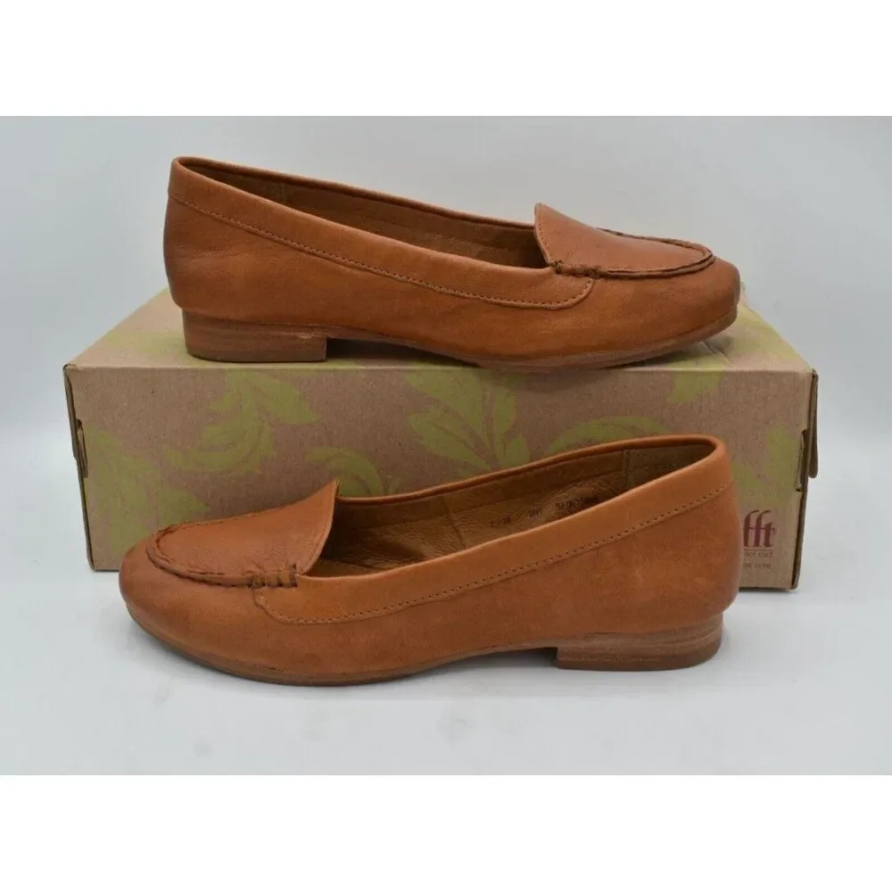 Sofft Womans Size 10‎ Kambray Luggage Leather Slip On Loafers Shoes